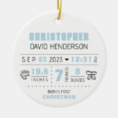 Geburtsdatum des ersten Weihnachtsjubiläums des Fo Keramik Ornament (Vorne)