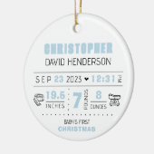 Geburtsdatum des ersten Weihnachtsjubiläums des Fo Keramik Ornament (Links)