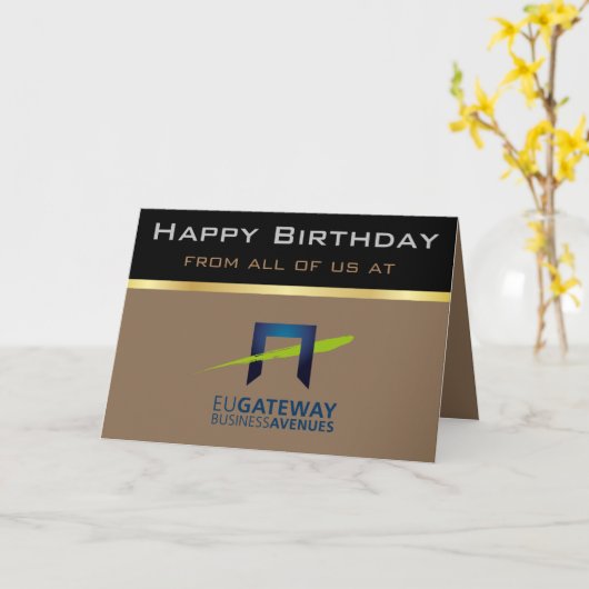 Geburtsdatum des Mitarbeiters/Firmenlogo Karte (Gelbe Blume)