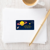 Geburtsdatum des Namens "Fuouter Space Rocket" Adressaufkleber (Insitu)