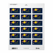 Geburtsdatum des Namens "Fuouter Space Rocket" Adressaufkleber (Vorne)