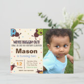Geburtsdatum Einladung mit Foto (Stehend Vorderseite)