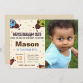 Geburtsdatum Einladung mit Foto (Vorne/Hinten)