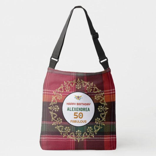 Geburtsdatum Fabulous US Viriginseln Flag Custom Tragetaschen Mit Langen Trägern (Vorderseite)