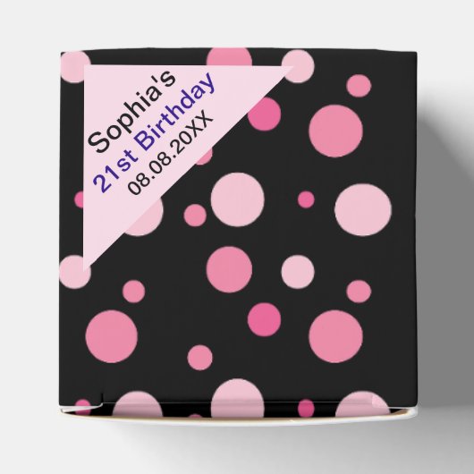 Geburtsdatum farbenfrohe Strickmonogramm Name-Vorz Geschenkschachtel (Oben)