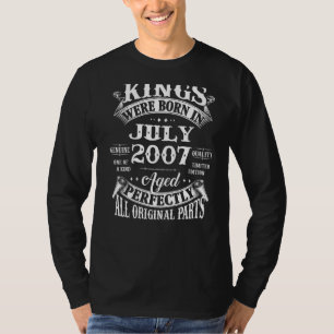 Geburtsdatum für Könige Geboren im Juli 2007 15 T-Shirt