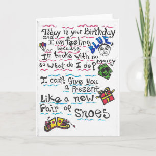 Geburtsdatum I.O.U. Karte