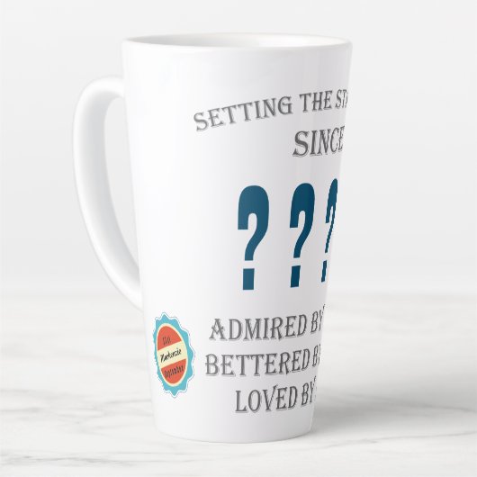 Geburtsdatum Jahresname Liebe Vater Blau Milchtasse (Linke Ecke)