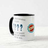 Geburtsdatum Jahresname Liebe Vater Blau Tasse (Vorderseite Links)