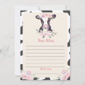 Geburtsdatum Kapsel-Merkkarte der Kuh Dankeskarte (Vorderseite)