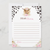 Geburtsdatum Kapsel-Merkkarte der Kuh Dankeskarte (Vorderseite)