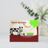 Geburtsdatum Kuh Postkarte (Stehend Vorderseite)