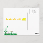 Geburtsdatum Kuh Postkarte (Rückseite)