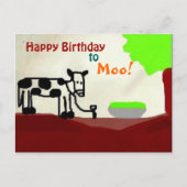 Geburtsdatum Kuh Postkarte (Vorderseite)