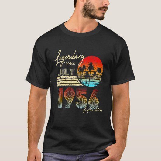 Geburtsdatum Legendär seit Juli 1956 T-Shirt (Vorderseite)