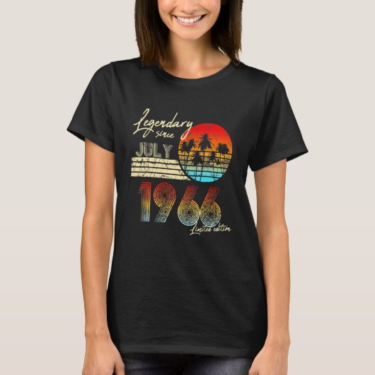 Geburtsdatum Legendär seit Juli 1966 T-Shirt (Vorderseite)