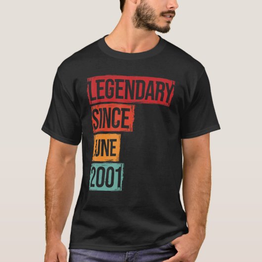 Geburtsdatum Legendär seit Juni 2001 T-Shirt (Vorderseite)