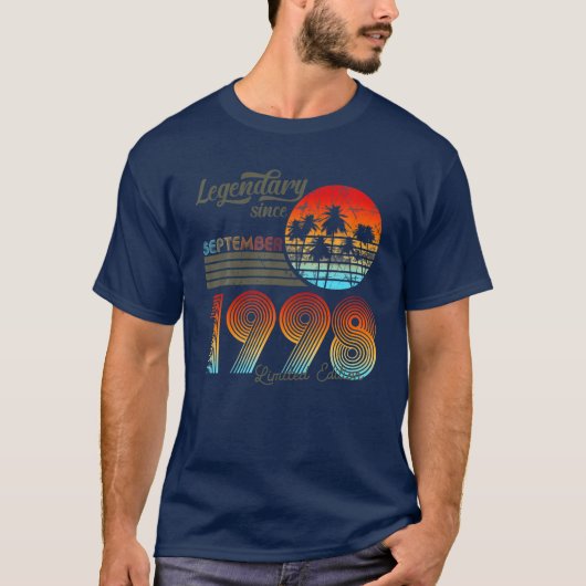 Geburtsdatum Legendär seit September 1998 T-Shirt (Vorderseite)