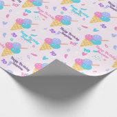 Geburtsdatum Mädchen Name hinzufügen Alter Rosa Ei Geschenkpapier (Ecke)