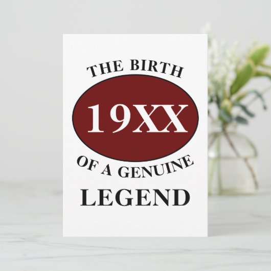 Geburtsdatum Monogramm Anfangsname Jahr Spaß Gebur Einladung (Stehend Vorderseite)