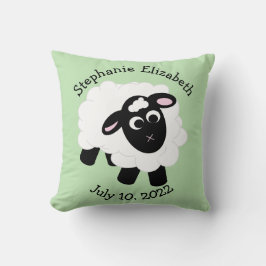 Geburtsdatum Niedlicher Cartoon Schafspilze Kissen