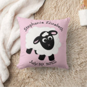 Geburtsdatum Niedlicher Cartoon Schafspilze Kissen (Decke)