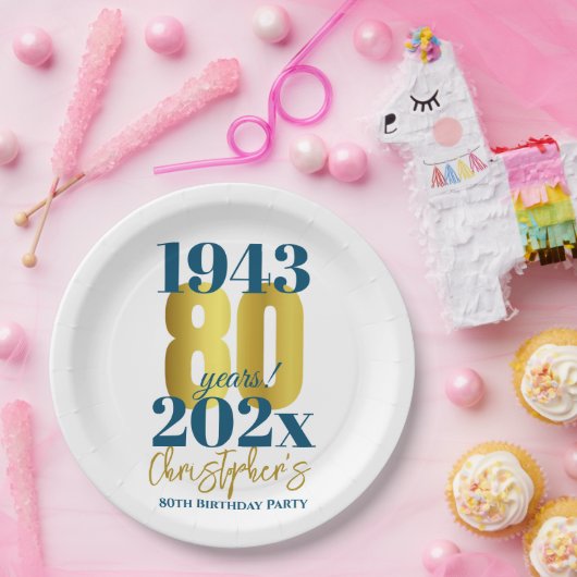 Geburtsdatum Pappteller (Party)