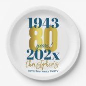 Geburtsdatum Pappteller (Vorderseite)