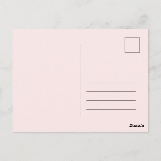 Geburtsdatum PInk-Blume Postkarte (Rückseite)