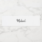 Geburtsdatum: Schwarz und Weiß Wasserflaschenetikett (Einzelnes Label)