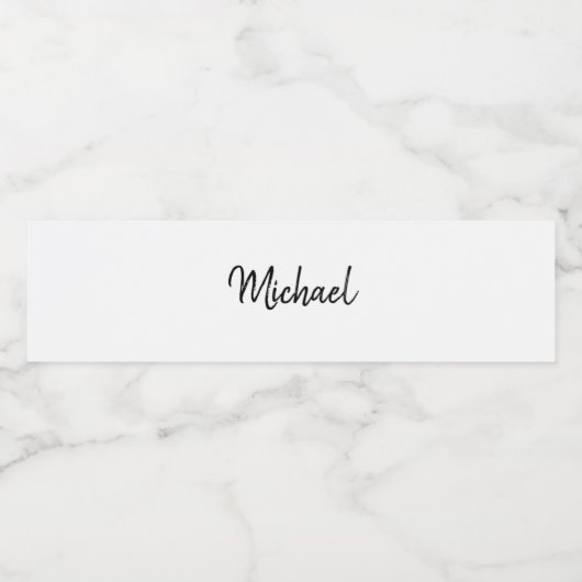 Geburtsdatum: Schwarz und Weiß Wasserflaschenetikett (Einzelnes Label)