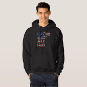 Geburtsdatum seit Juli 1942 US-Flagge 80 Y Hoodie (Vorne ganz)