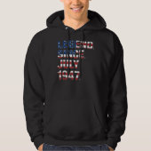 Geburtsdatum seit Juli 1947 US-amerikanische Flagg Hoodie (Vorderseite)
