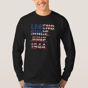 Geburtsdatum Seit Juni 1944 US-amerikanische Flagg T-Shirt