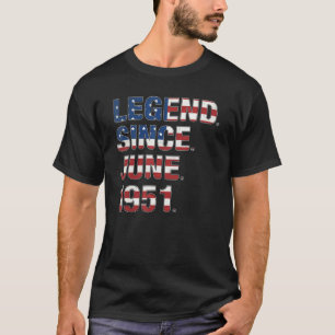 Geburtsdatum seit Juni 1951 US-Flagge 71 Y T-Shirt