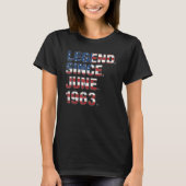 Geburtsdatum seit Juni 1963 US-amerikanische Flagg T-Shirt (Vorderseite)