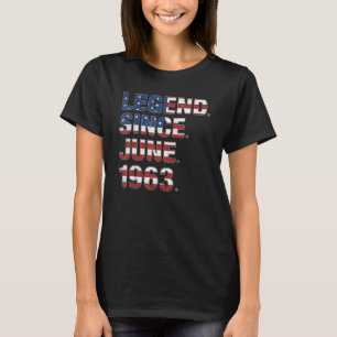 Geburtsdatum seit Juni 1963 US-amerikanische Flagg T-Shirt