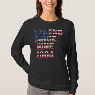 Geburtsdatum Seit Juni 2004 US-amerikanische Flagg T-Shirt