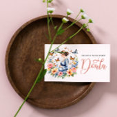 Geburtsdatum und Postpartum Doula Wasserfarbe Foto Visitenkarte