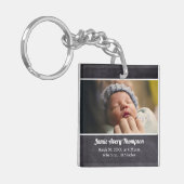 Geburtsdatum und Schalttafel des Fotos für das ben Schlüsselanhänger (Vorderseite links)