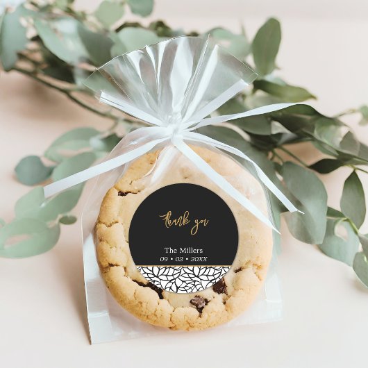 Geburtsdatum: Vielen Dank Runder Aufkleber