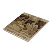 Geburtsdatum von Jesus Sepia Antique Reproduction Fliese (Seite)