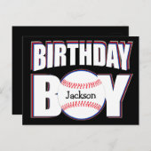Geburtsday Boy Custom Baseball Player Name Postkarte (Vorne/Hinten)
