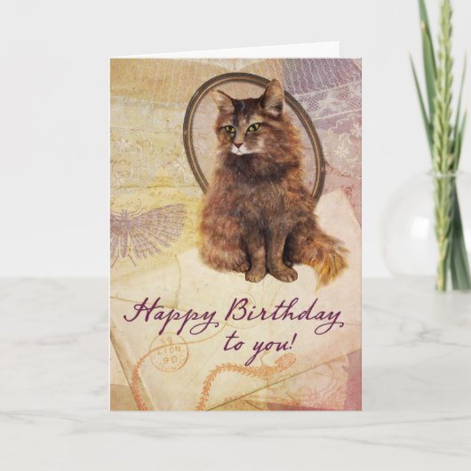 Geburtsday Chloe Cat Card Karte (Vorderseite)