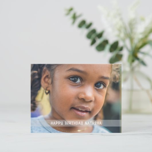 Geburtsday Foto Custom Postcard Postkarte (Stehend Vorderseite)