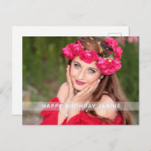 Geburtsday Foto Custom Postcard Postkarte (Vorne/Hinten)