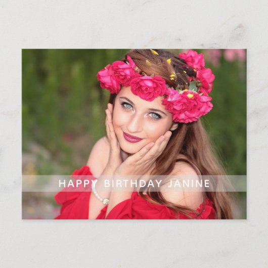 Geburtsday Foto Custom Postcard Postkarte (Vorderseite)