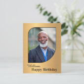 Geburtsday Foto Custom Postcard Postkarte (Stehend Vorderseite)