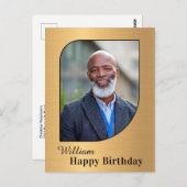 Geburtsday Foto Custom Postcard Postkarte (Vorne/Hinten)