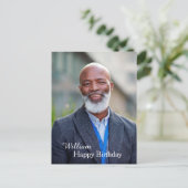 Geburtsday Foto Custom Postcard Postkarte (Stehend Vorderseite)